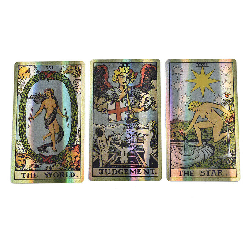 Tarot of Smith Waite Holographic Board Games Divination Table Game Card Deck Hn