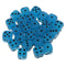 Blue Acrylic D6 Noctilucence Dices 6-Sided Point Spot Game Dice 25pcs/Pack Glow