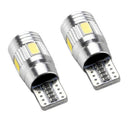 10X T10 6SMD 5630 LED Wedge Light White Car Side Bulbs Canbus Error Free