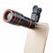 12x Optical Zoom Clip-on HD Telescope Camera Lens For Universal Mobile Phone