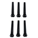 Set 6pcs Black PVC Bridge Pins with Shell Dots for Acoustic Guitar Qualityã€LJ