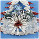 White Christmas Home Door Window Ornaments Christmas Decoration Xmas Tree H D6N8
