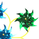6 Wheel Colorful Plastic Sequins Windmill Whirligig Wind Spinner Yard Decor M&O