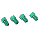 4pcs Presta to Shrader Bicycle Road Bike Valve Adapters Converters (Green)