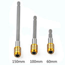 3Pc Length Quick Release Magnetic Bit Holder 1/4 inch Hex Shank Electric Sc