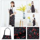 Chili Style Unisex Solid Cooking Kitchen Restaurant Bib Apron with Pocket