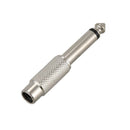 6.3mm 0.6cm Mono Male Connector to RCA Female Jack Audio Adapter 6pcs