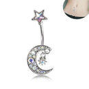 4PC Belly Button Ring Surgical Steel Internally Threaded Piercing Navel Bar