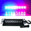 8 LED Flash Light Red/Blue Car Truck Emergency Warning Strobe Das L0Z2
