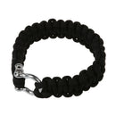 survival bracelet 550 Parachute Braiding Adjustable steel buckle-black.