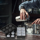 2pcs 6 Grids DIY Silicone Ice Cube Maker Ball Square Whiskey Ice Cube Molds A