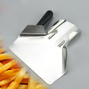 2pcs Stainless Steel Food Shovel Chip Bagger Fry Scoop Single+Double Handle
