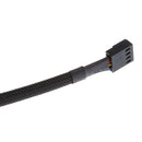 12V Sleeved 4 Way PWM Splitter Hub for Desktop Computer Fans 4-Pin & 3-Pin