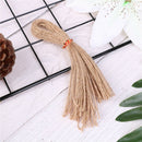 50pcs 25cm natural brown jute hemp rope twine string cord shank craft making   Z