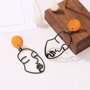 Creative Face Dangle Ear Stud Women Fashion Casual Drop Earrings Jewelry