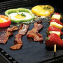 2pcs Reusable Non Stick Grill BBQ Mats Sheet Heat Resistant Barbecue Grill  V5X3