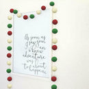 cotton thread strand of wool felt pom pom balls christmas decorations craft