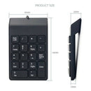 USB Numeric Keypad,USB 18 Key Number Numeric Keypad Keyboard for Laptop Des Z6O2