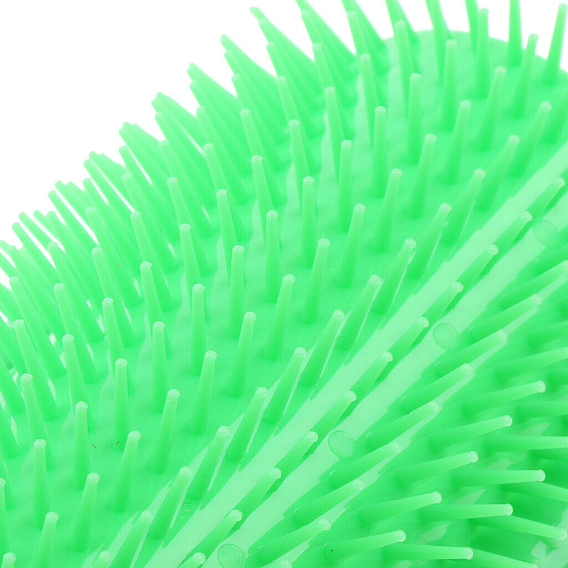 Green & Grey Cat Soft Self Groomer Grooming Brush w/ Catnip Eco-friendly