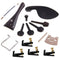 4/4 Ebony Violin Parts Tailpiece Pegs Chinrest Maple Bridge Set