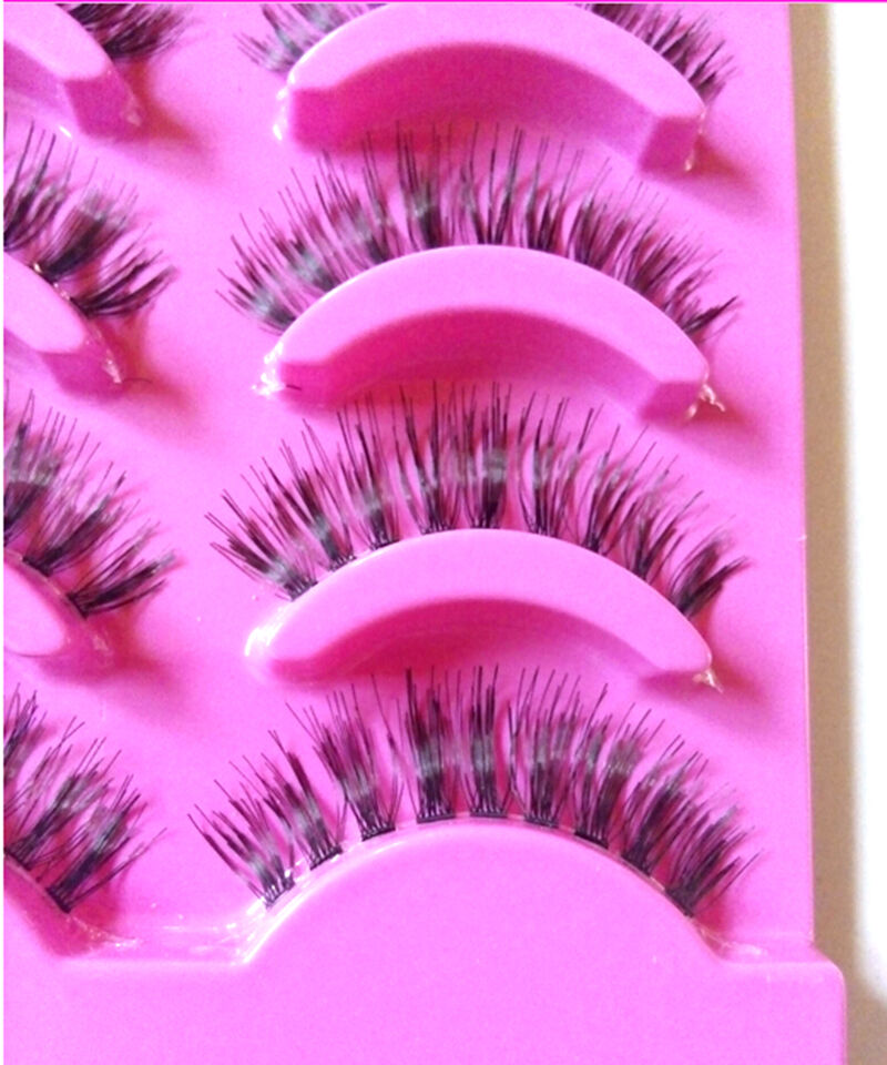 5 Pairs Natural Clear Band False Thick Eye Lashes Daily Eyelashes  Kw