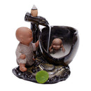 Backflow Incense Burner Home Decor Ceramic Little Monk Small Buddha Incense
