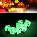 7pcs Luminous Polyhedral Dice Set For Party KTV Entertainment Shows P7C1 Y9 N8T5