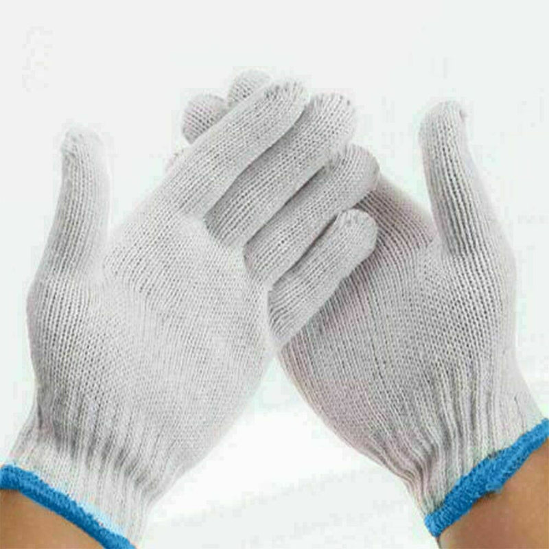 1 Pair String Cotton Yarn Stretchable Knitted Labour Work Protection E7U2 X V9V8