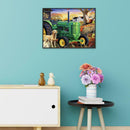 5D DIY Full Drill Diamond Painting Tractor Dog Cross Stitch Embroidery Kit