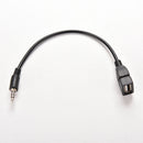 3.5mm Male AUX Audio Plug Jack To USB 2.0 Female Converter Cord Cable Car MP3 FT