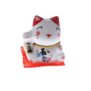 5PCS Smiling Ceramic Waving Paw Beckoning Fortune Cat Car Home Decor Gift
