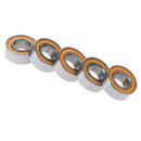 5Pcs Orange 4*8*3mm MR84RS MR84-2RS 4x8x3mm rubber sealed ball bearingsJC%a