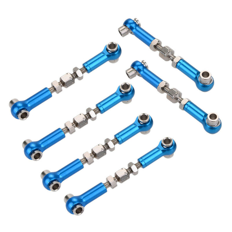 6 Pack Machined Metal Front Rear Adjustable RC Turnbuckles Pull Rod for 1/12 &
