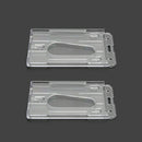 2 -Pack ID Badge Holder Hard Plastic Card Holders Vertical