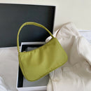 Nylon Casual Women Handbag Female Solid Underarm Shoulder Bag (Army Green)