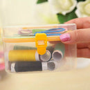 24X Thread Threader Needle Scissor Thimble Storage Box Sewing Kit