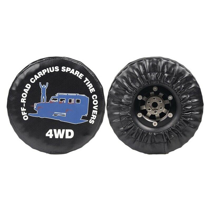 RC Car Decoration Spare Tire Cover for 1/10 TRX4 AXIAL SCX10 Leather Spare TE8W8