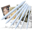 6x Art Drawing Tools Blending Stump Sketch White Pens Stick Tortillon Set