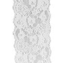 5Yds 15cm Stretch Soft Floral Lace Trim Decoration Sewing Dress Making White