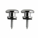 Set of 10PCS Chrome Guitar Strap Buttons Strap Locks Mushrooms Head End Pins