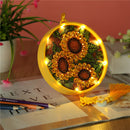 Sunflower 5D Diamond Painting LED Light F. Home DIY Decor Round w/ Tassel Dangle