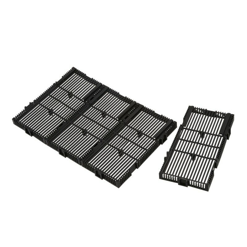 20 Pcs Black Plastic Aquarium Undergravel Filter + Air Line Hose + Tube Y5C2