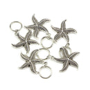 50Pcs/Set Starfish Pendant Dreadlock Hair Braid Pins Rings Clip DIY Cuff JewelTE