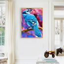 Full Round Drill Diamond Painting DIY Blue Bird Mosaic Rhinestone Picture