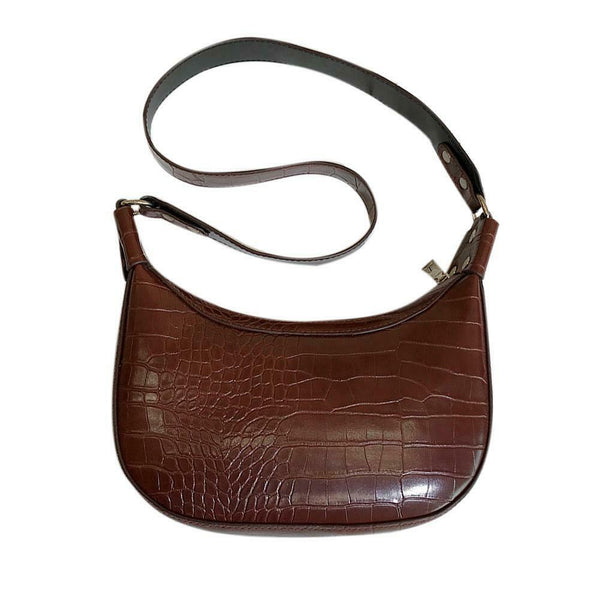 Women Retro Shoulder Bag Leather Money Purse Messenger Handbag (Dark Brown)
