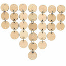 100 Pieces Round Wooden Discs with Holes Birthday Board Tags and 100 Pieces V5O8
