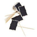 10x Wooden Blackboard Chalkboard with Stick Plant Price Tags Message Boards