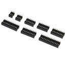 66X/Box DIP IC Sockets Solder Type Socket Kit 6/8/14/16/18/20/24/28 Pin OZ