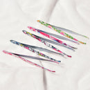 Printing Flower Stainless Steel Slant Tip Eyebrow Tweezer Hair Removal Random HK
