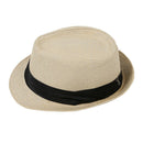 Beige Casual Straw Fedora Hat Sun Hat For Lovers K2C1